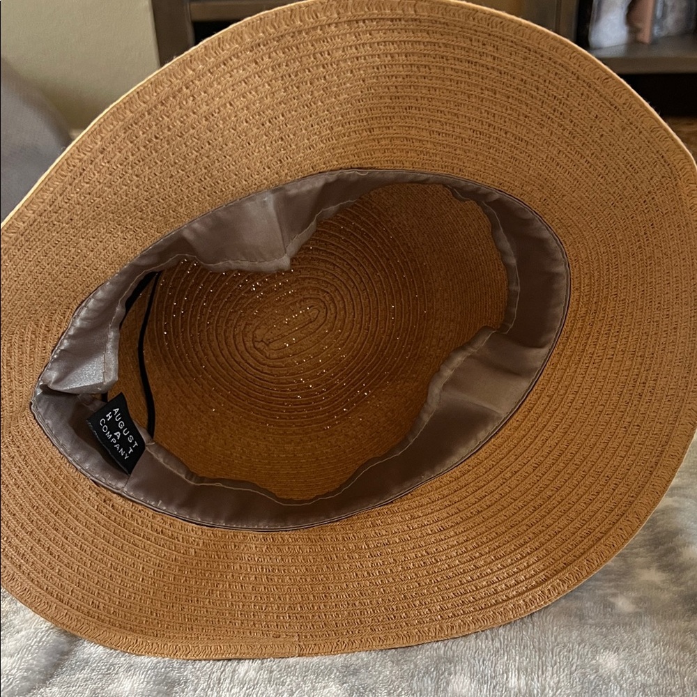 August Hats Tan Floral Accent Women's Hat - Picture 4 of 7